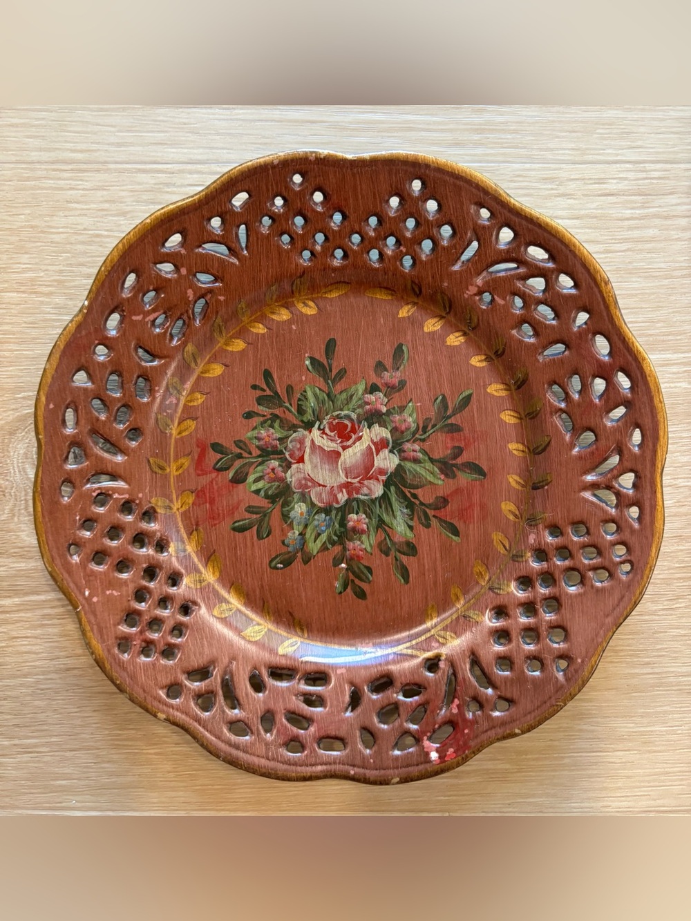 Vintage Raymond Waites decorative floral plate